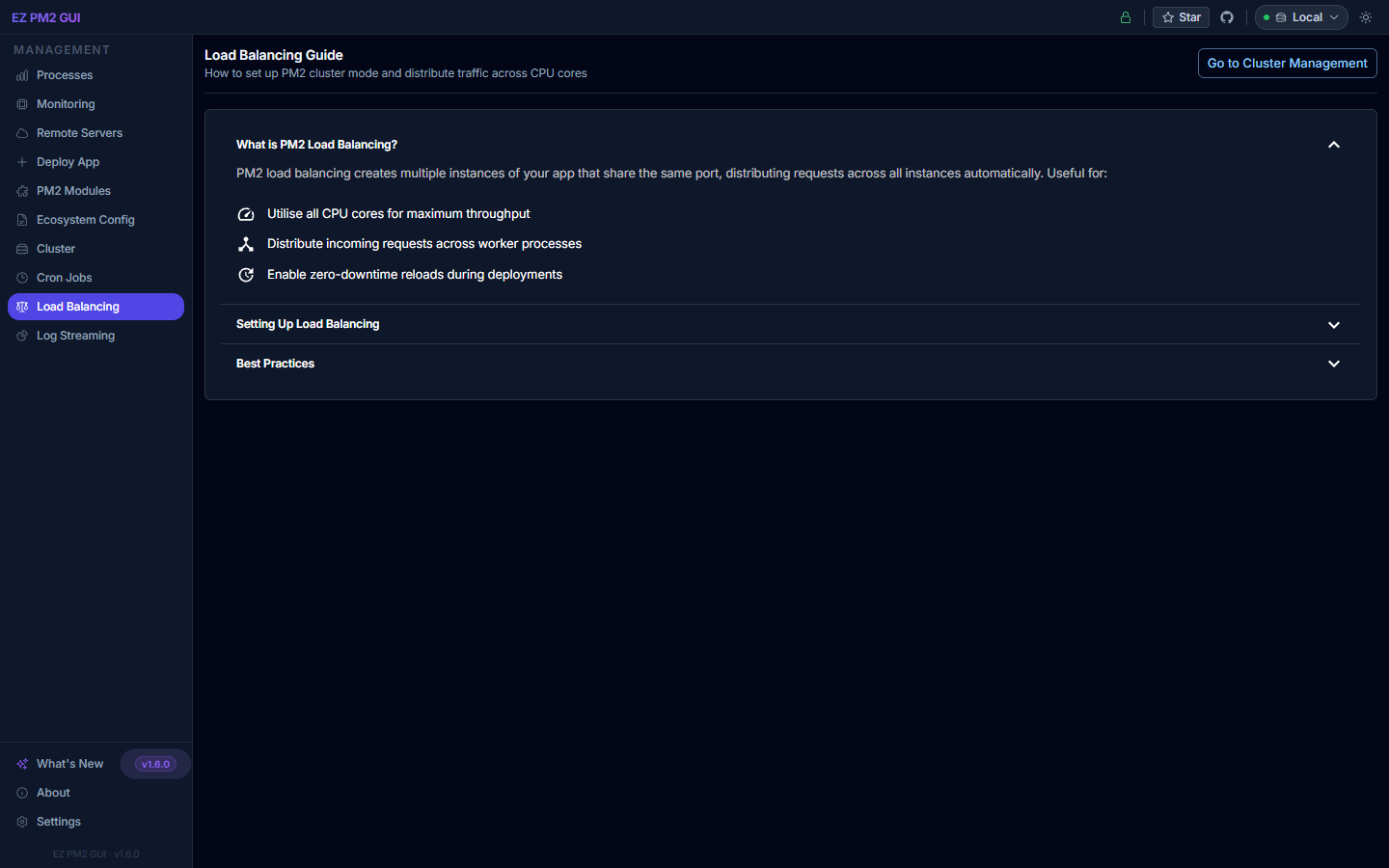 Load Balancing guide page
